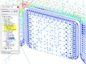 Color Points Display of Pressure Field for Wireframe Model
